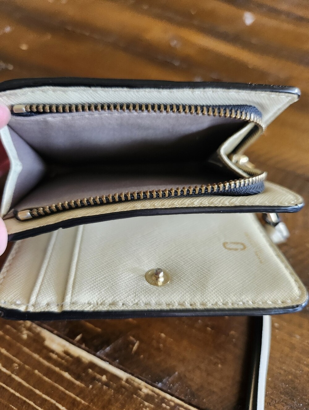 Marc Jacobs Snapshot Compact Leather Wallet - Blue & Orange - Picture 5 of 7